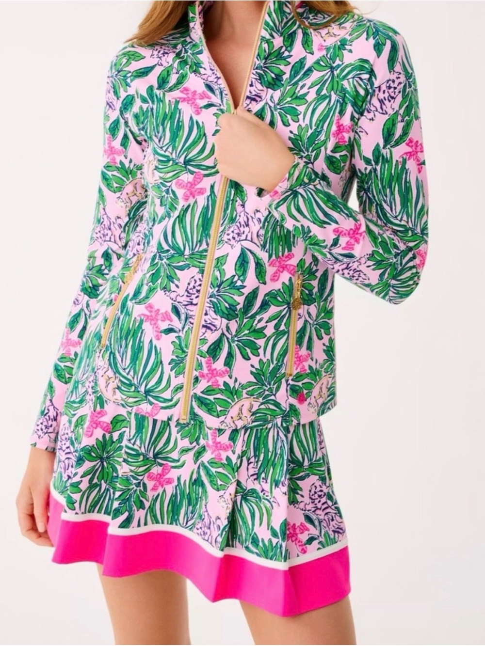 NWT Lilly Pulitzer XL UPF 50+ LUXLETIC MYSA JACKET Conch Shell Pink✨Retail💲178